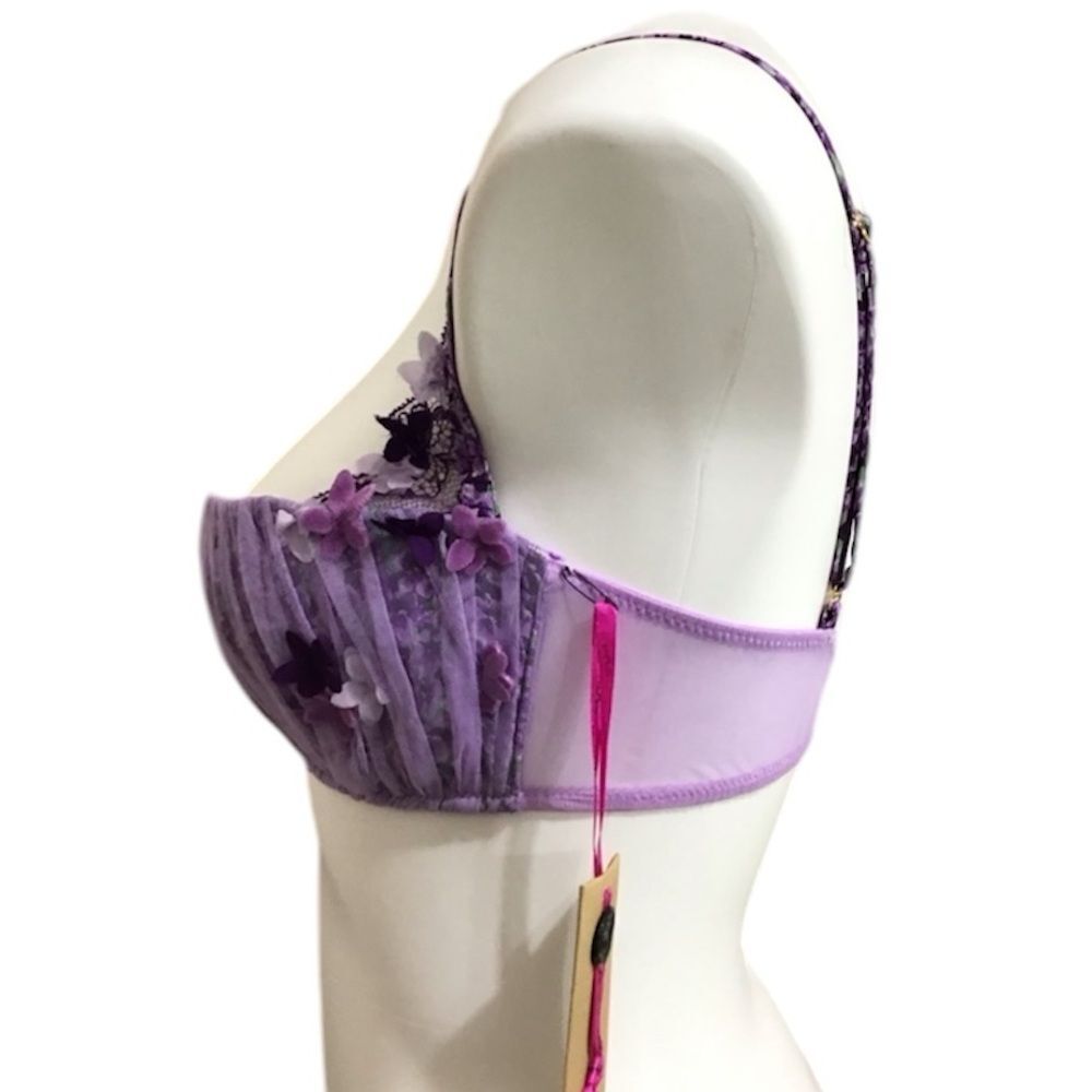 Carol Malony Haute Purple Violet Sugar Bra New Size 32D Made In U. S. A